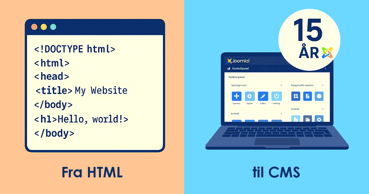 15 år med Joomla – En reise fra HTML til moderne webutvikling
